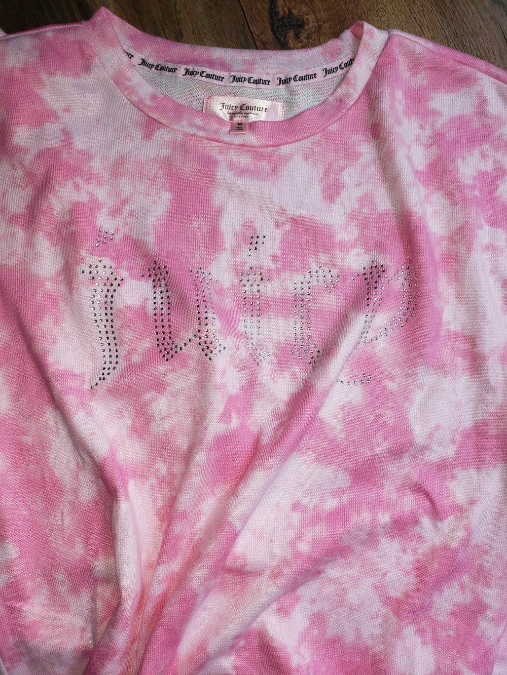 Juicy Couture Womens Pink Tie-Dye Logo Pajamas